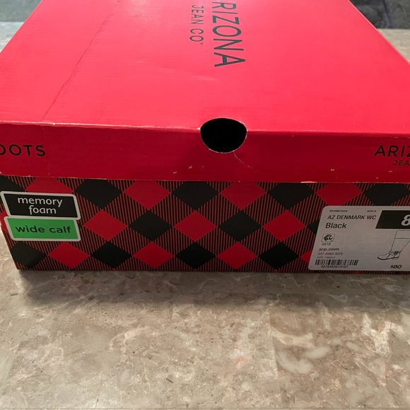 Arizona Women's Black Wide Calf Tall Boots Size 8M - NWT - Picture 5 of 5